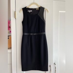 Judith and Charles Leather Detail Dress
